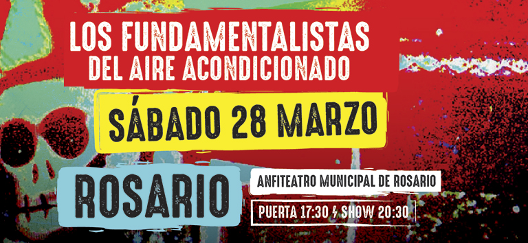 La Banda del INDIO SOLARI se presenta en el anfiteatro de Rosario. Recital de Los fundamentalistas del aire Acondicionado en Rosario